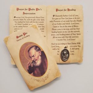 Healing Prayer Card with Medal