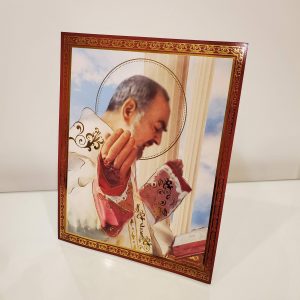 Easel-back Image of Padre Pio 8x10