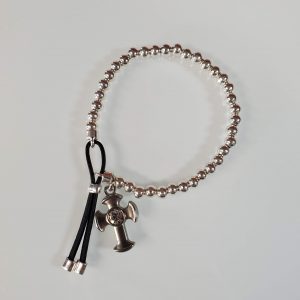 Silver Cross Stretch Bracelet