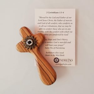 Comfort Cross with Relic of Padre Pio and Jesus