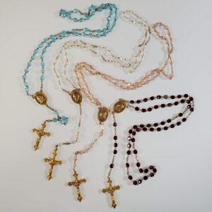 Gold-Tone Crystal Padre Pio Rosary