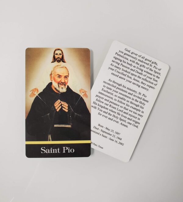 Padre Pio and Jesus Prayer Card