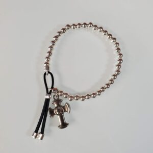 Silver Cross Stretch Bracelet