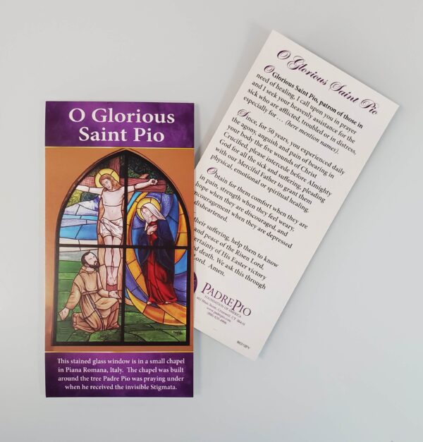 O Glorious Saint Pio Prayer Card