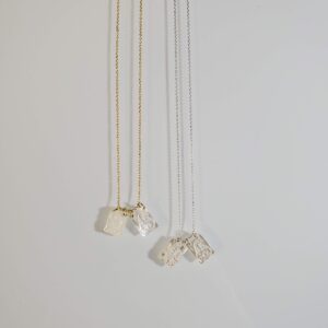 Sterling Silver Scapular and Shell Necklace