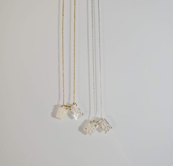 Sterling Silver Scapular and Shell Necklace