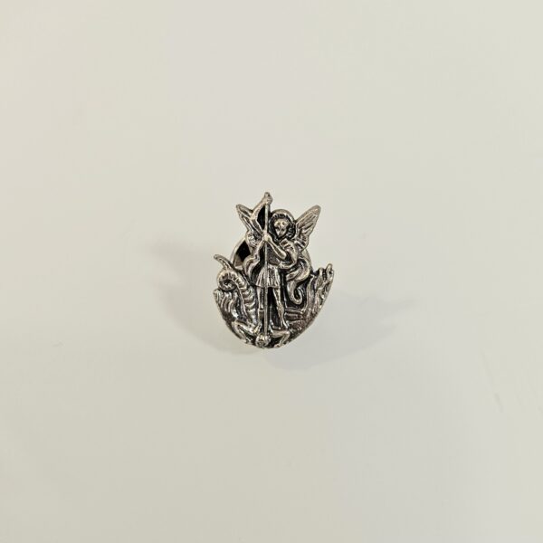 Saint Michael Silver Lapel Pin