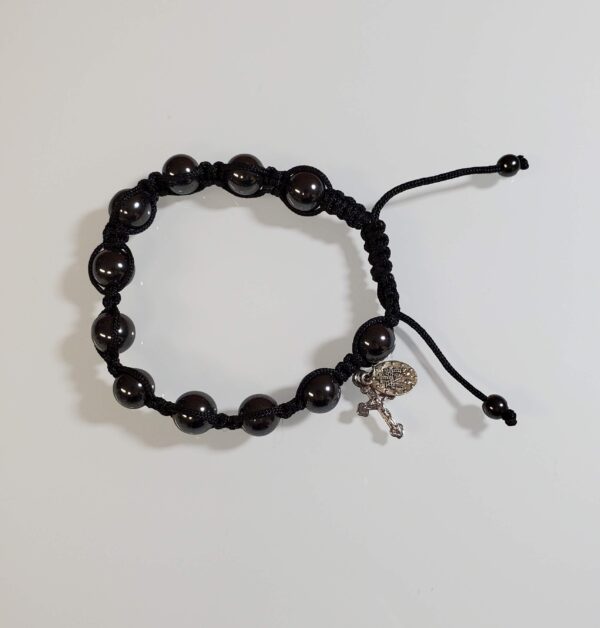 Black Slip Knot Hematite Bracelet