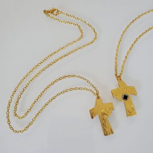 Padre Pio Carrying the Cross of Jesus Relic Medal Necklace