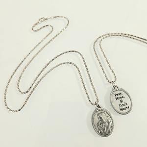 NEW! Pray, Hope and Don't Worry Silver Necklace