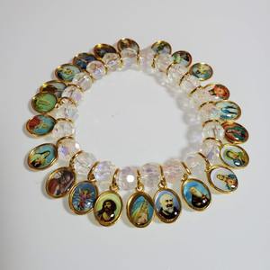 Devotional Saints Bracelet with 22 Medals
