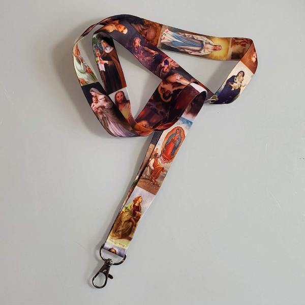 Catholic Saints Lanyard with Clip