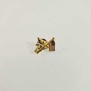 Angel with American Flag Lapel Pin