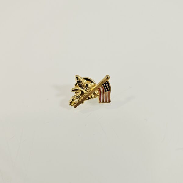 Angel with American Flag Lapel Pin