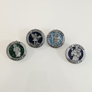 Saints Glitter Visor Clips
