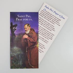 Saint Pio, Pray For Us Prayer Card