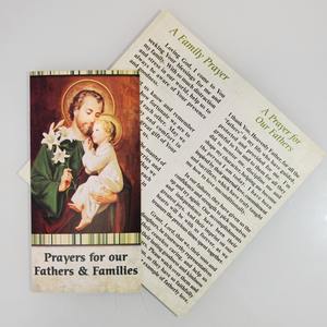 Prayers for our Fathers and Families Prayer Card