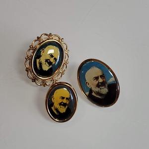 Padre Pio Portrait Lapel Pins