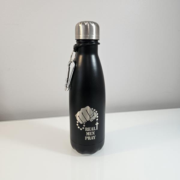 Real Men Pray Insulated Water Bottle
