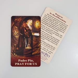 Padre Pio Large Prayer Card