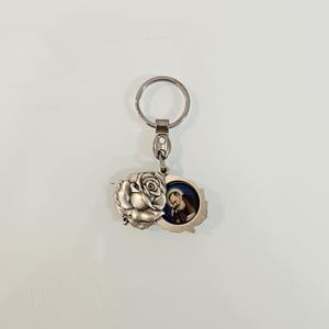Padre Pio Rose Keychain