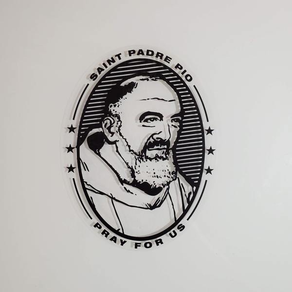 Saint Padre Pio Pray for Us Decal