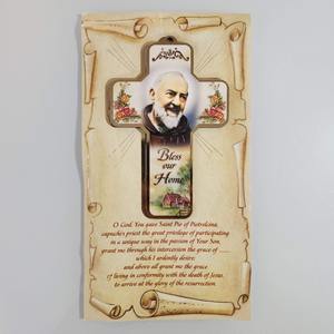 Saint Pio Bless This Home Wall Cross