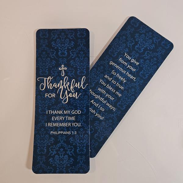 Thankful For You Bookmark