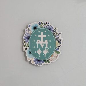 Miraculous Medal Floral Magnet