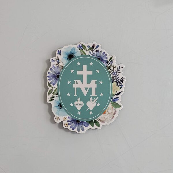 Miraculous Medal Floral Magnet