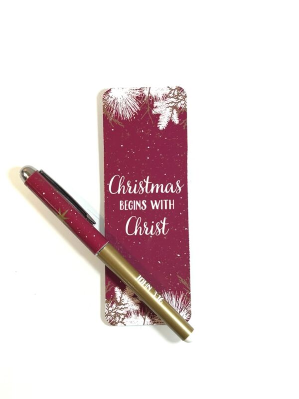 Christmas Begins with Christ Gift Pen with Bookmark