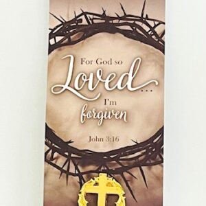 For God So Loved Lapel Pin with Bookmark