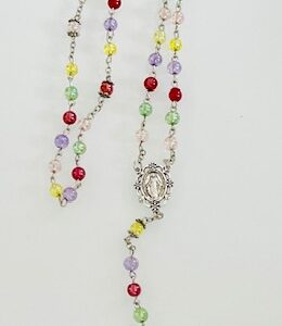 Risen Christ Crystal Easter Rosary