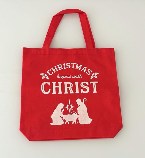 Christmas Begins With Christ Tote Bag