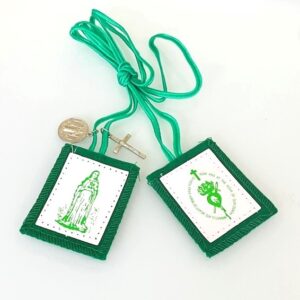 Green Scapular with Medals