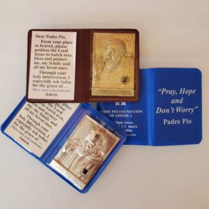 Padre Pio Relic Plaque Folder