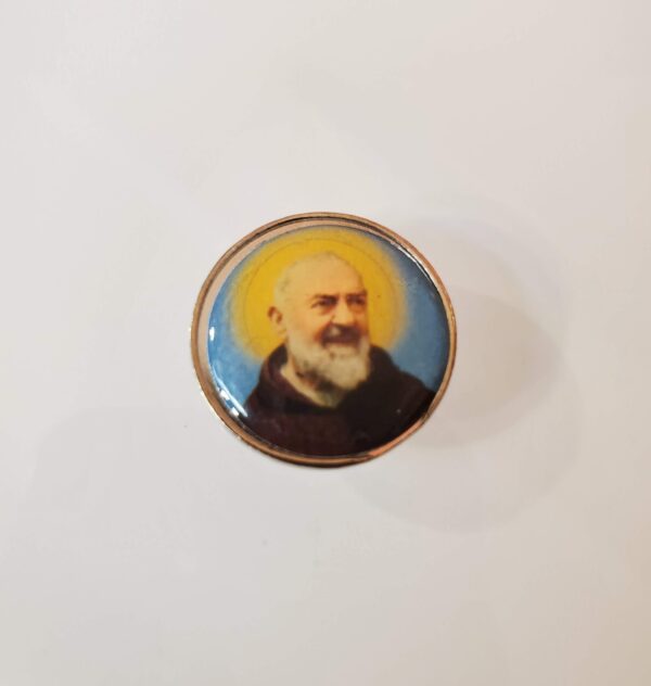 Padre Pio Magnetic Lapel Pin - Image 4