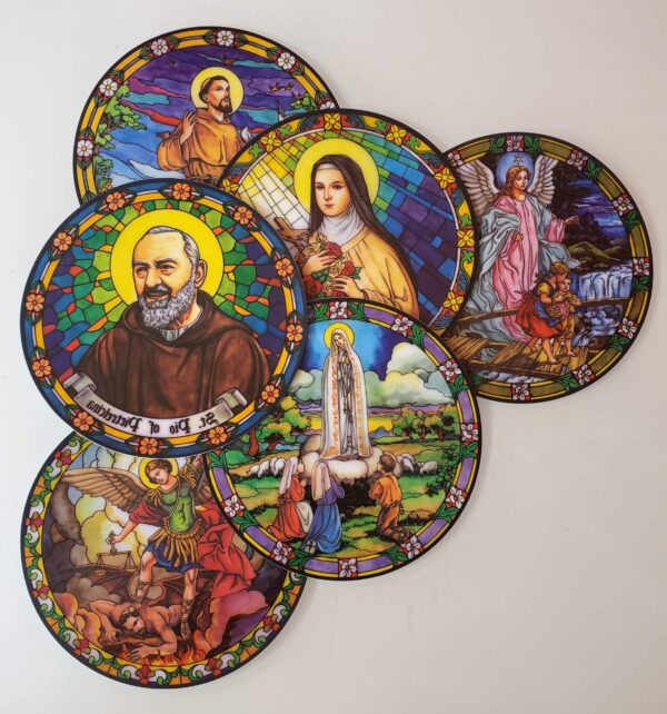 Padre Pio and Saints Suncatchers