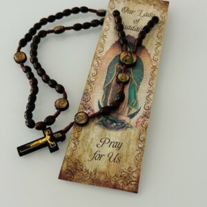 Wooden Cord Rosary Our Lady of Guadalupe
