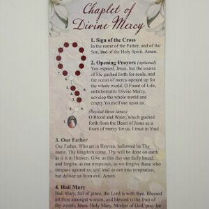 How to Pray the Chaplet of Divine Mercy Prayer Card